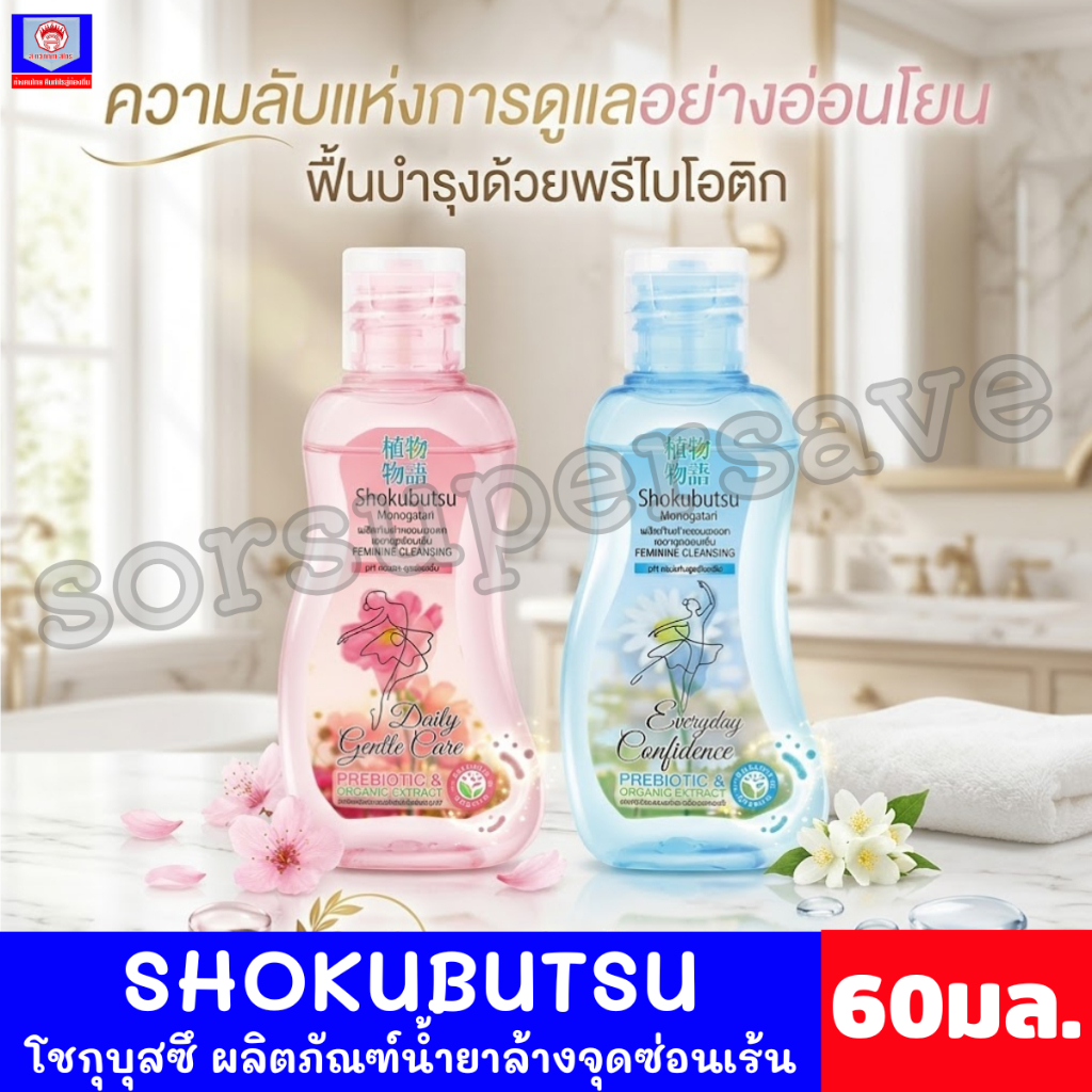 โชกุบุสซึ ผลิตภัณฑ์น้ำยาล้างจุดซ่อนเร้น ขนาด 60 มล.