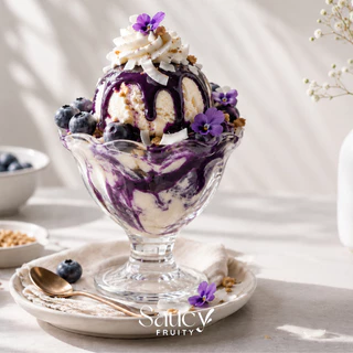 ซอส Ube&Vanilla ไม่เติมน้ำตาลทราย Saucy Fruity ขนาด 250 มล.