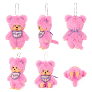 🎀🇯🇵 ของแท้นำเข้าจากญี่ปุ่น Monchhichi Ice Cream Keychain ตุ๊กตาห้อยกระเป๋า ขนนุ่ม สีพาสเทลน่ารัก