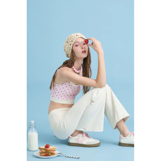 Polka candy set: ชุดเซ็ตสปอร์ตบราพร้อมฟองน้ำในตัว กางเกงขาม้าเก็บพุง