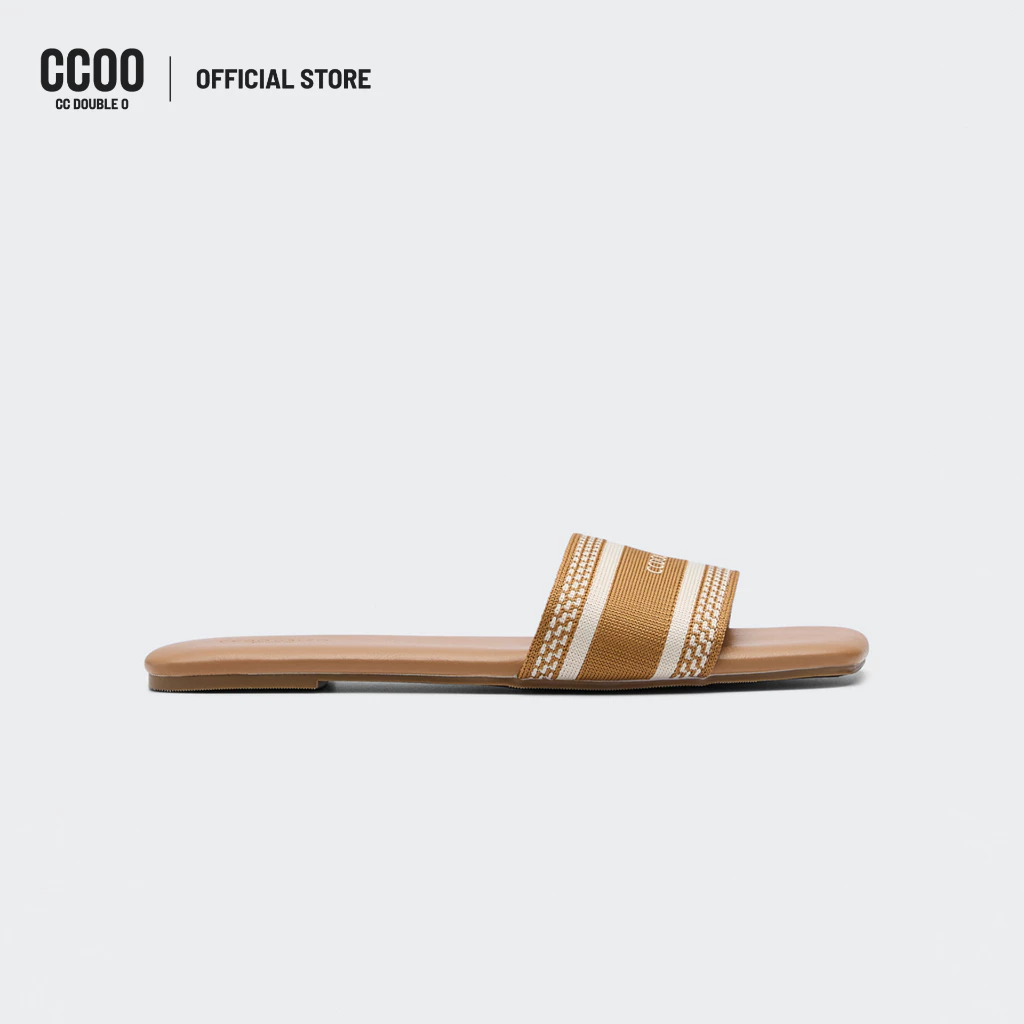 CC DOUBLE O WEBBING WOVEN LOGO STRAP SANDALS ผู้หญิง รองเท้าแตะแบบสวม สายคาดทอโลโก้ รุ่น O26WSWA028 (AW26 #P1)