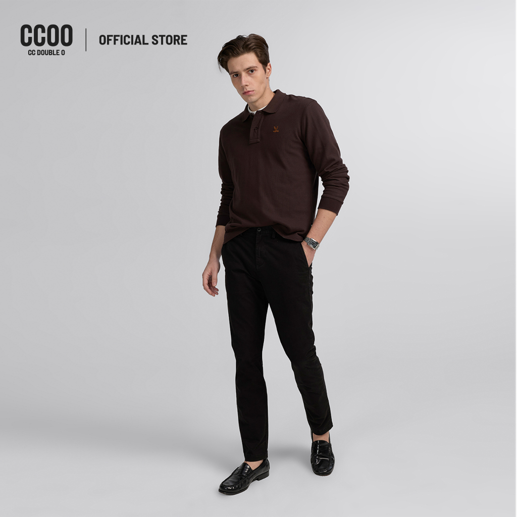 CC DOUBLE O SLIM CHINO PANTS ผู้ชาย กางเกงชิโน่ขายาวทรงสลิม รุ่น O26WGMA037 (AW26 #P1)