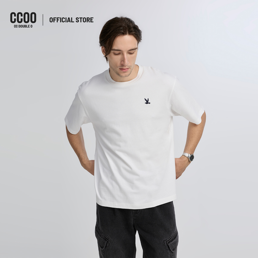 CC DOUBLE O COTTON JERSEY OVERSIZED TEE ผู้ชาย เสื้อยืดทรงโอเวอร์ไซส์คอตตอนเจอร์ซีย์ รุ่น O26WGMA025 (AW26 #P1)