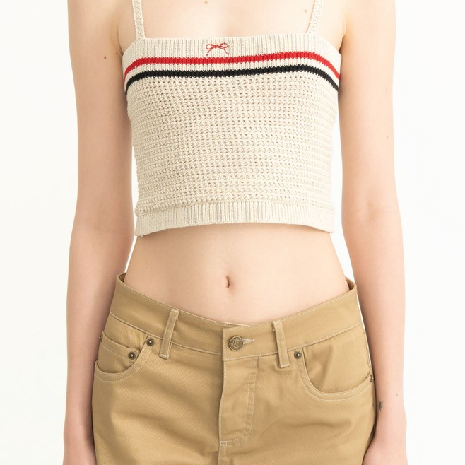 Pania Lima Camisole in Off white แพนญาเสื้อถักสายเดี่ยวสีออฟไวท์