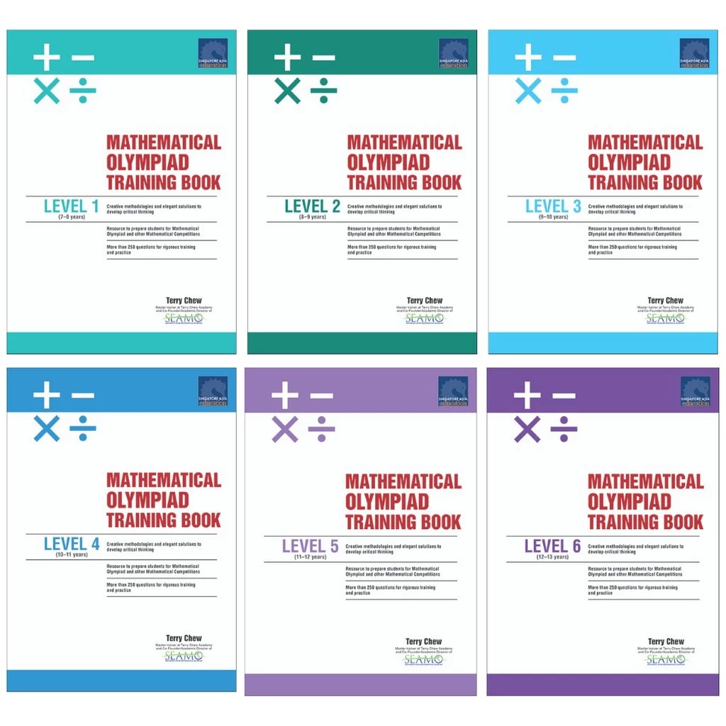 SAP Mathematical Olympiad Training Book Level 1-6 คณิตศาสตร์โอลิมปิก SEAMO สำหรับ ป.1-6