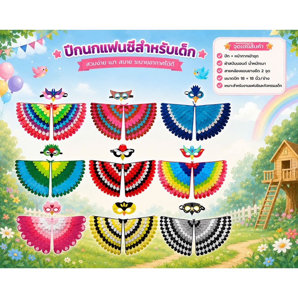 7C282 ชุดเด็ก ปีกนก Wing Bird Costume