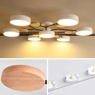 48W 60W 72W 84W ไฟเพดาน LED สร้างสรรค์ ไฟตกแต่งห้องนอน ไฟห้องนั่งเล่น แสง 3 โทน