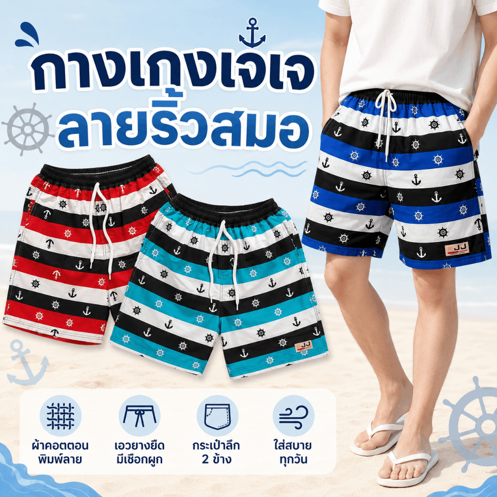 กางเกงเจเจไซส์ M/L/XL ลาย"นาฬิกาปลุก" ร้านคละสีให้ ผ้านิ่มหนาใส่สบายทั้งผู้ชายผู้หญิง เชือกรูดได้จริงมีกระเป๋า 2ข้าง