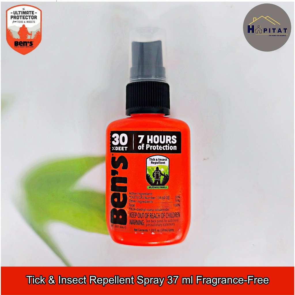 {Ben's®} Tick & Insect Repellent Spray 37 ml Fragrance-Free  สเปยร์ไล่แมลง