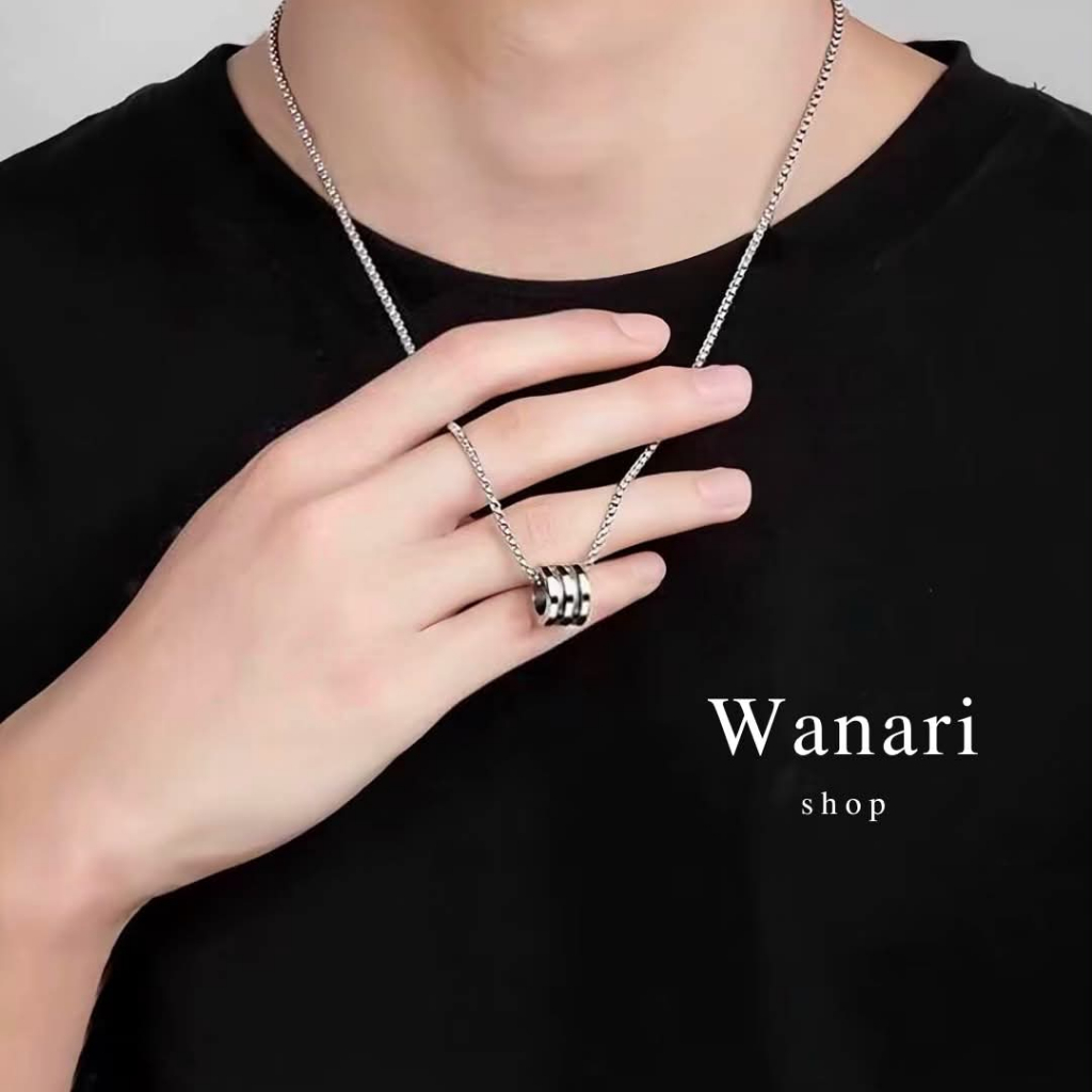 สร้อยคอจี้เอวและสร้อยข้อมือไททาเนียม ไม่ชีดจาง เหมาะเป็นของขวัญ สำหรับเป็นหนุ่มหรือแฟนสาว