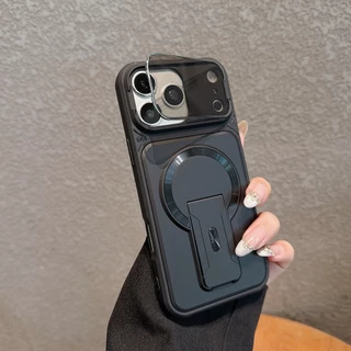 เคสตั้งได้ดีไซน์ใหม่ มีฝาปิดเลนส์กล้อง เคสกันกระแทก case for iPhone 17Promax 16Pro 15Plus 14 13