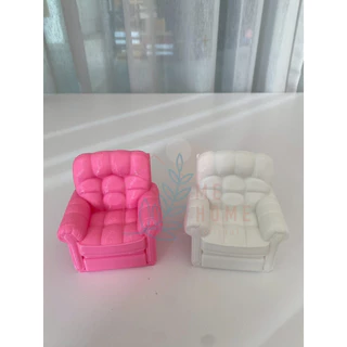 รูปปั้นโซฟาคู่ รูปปั้นโซฟาเดี่ยว โซฟาจิ๋ว ของแต่งบ้านตุ๊กตา 3D Mini Sofa โมเดลโซฟา ของตกแต่งมินิ ของเล่นจิ๋ว ตั้งโชว์/ถ่