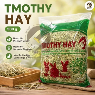 หญ้าทิมโมธี Timothy Hay หญ้าทิมโมธี แท้ 100% (500g / 1kg) ไฟเบอร์สูง ลับฟัน สำหรับกระต่าย แกสบี้ หนูชินชิล่า สัตว์ฟันแทะ