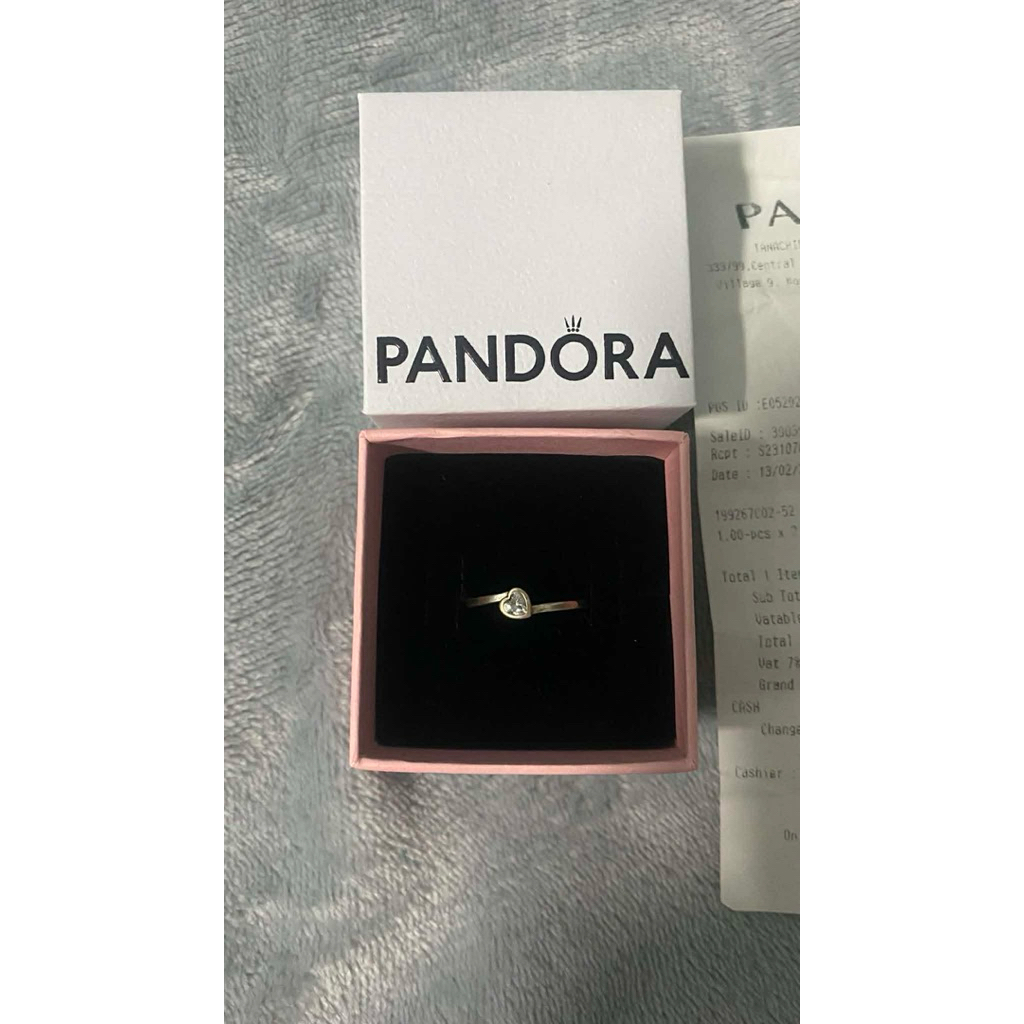 Pandora แหวน สินค้าของแท้ 100% มีใบเสร็จ ออกจากช็อป มีกล่องพร้อมถุง