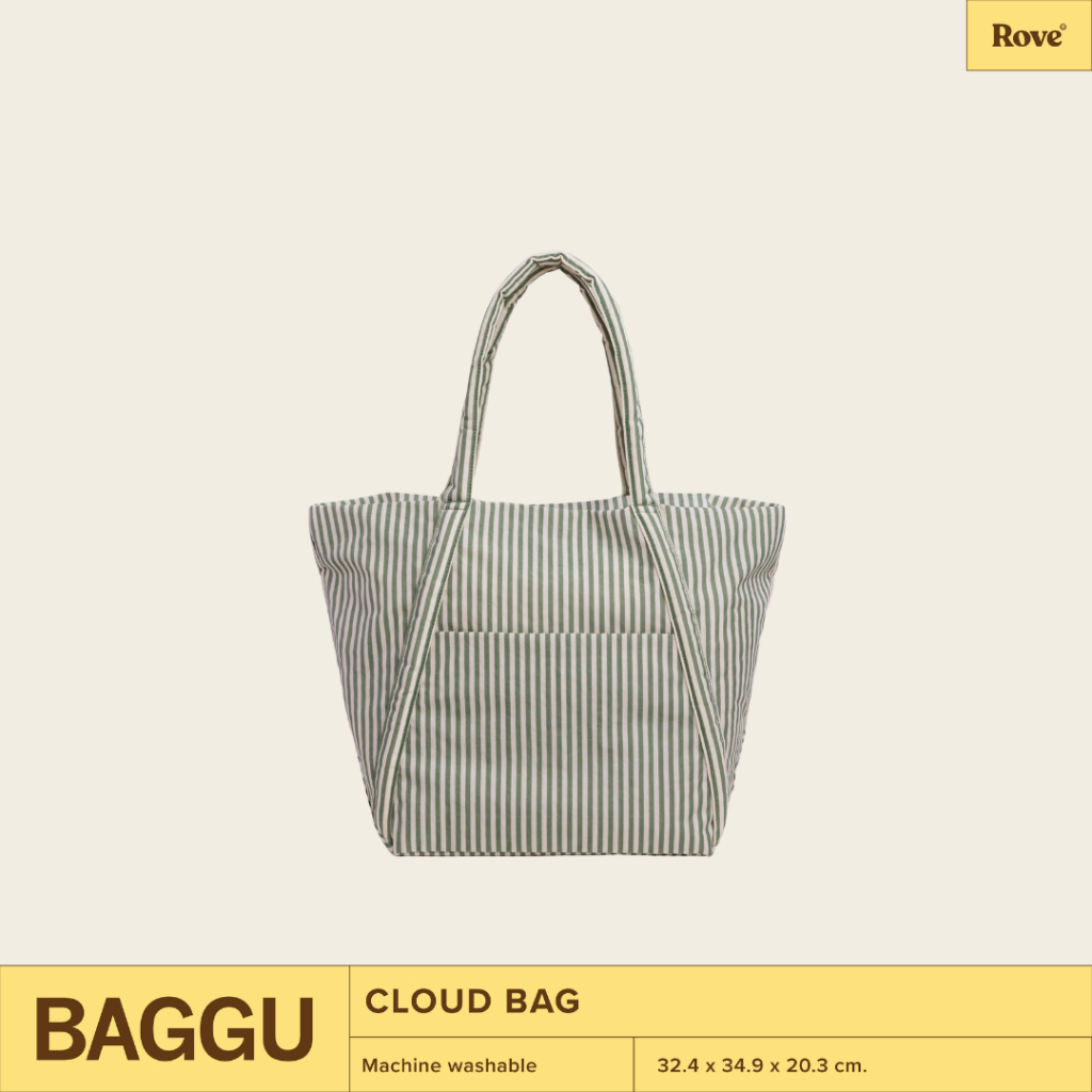 (พร้อมส่ง) BAGGU Cloud Bag กระเป๋าผ้าสะพายไหล่ พับได้ น้ำหนักเบา กระเป๋าเดินทาง จุของได้เยอะมาก มีให้เลือก 2 ขนาด