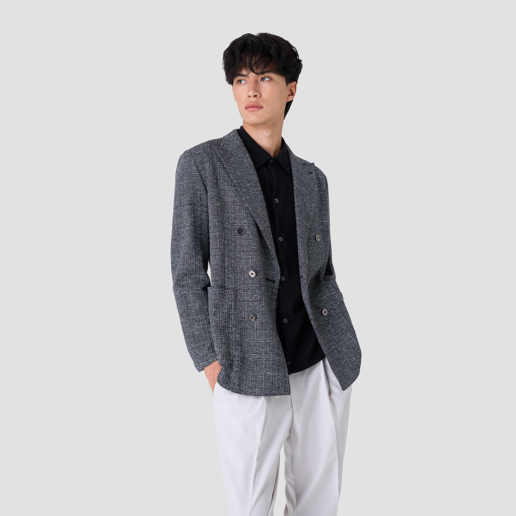 SUIT SELECT Fortex Double Breasted Jacket (ฺBlack) ชุดสูทสีดำ