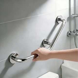 ราวจับห้องน้ำ สแตนเลส 304 Grab Bar 70CM ราวพยุงผู้สูงอายุ กันลื่น ติดผนัง แข็งแรง ทนทาน ปลอดภัย