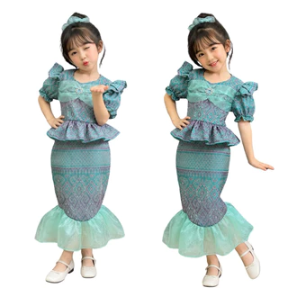 🇹🇭มีส่งแมส จาก กทม🇹🇭ชุดนางเงือก ผ้าไหมเทียม นางเงือก งานสวยมาก mermaid costume cosplay