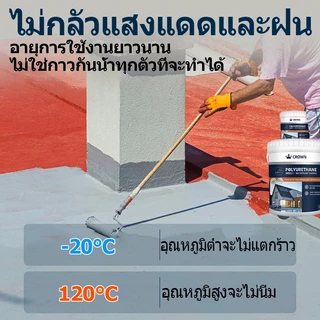 สีกันน้ำรั่วซึม กาวกันน้ํารั่วซึม สีกันซึม ทาหลังคา ดาดฟ้า ผนัง ห้องน้ำ รอยแตก ทนแดดทนฝน 1000ml