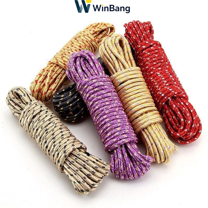 WinBang สแลนกันแดด ผ้าใบกันฝน เชือกคุณภาพสูง - สีสุ่ม 5m