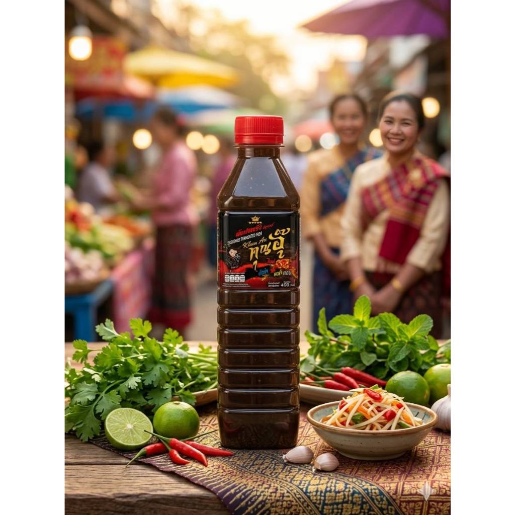 น้ำปลาร้าปรุงรส เข้มข้น ตราคุณอุ๊ การันตีผลิตภัณฑ์ OTOP ระดับ 5 ดาว (ขนาด 400 มล.) โปรเปิดตัวสุดคุ้ม เพียง 6 ขวด 120บ.