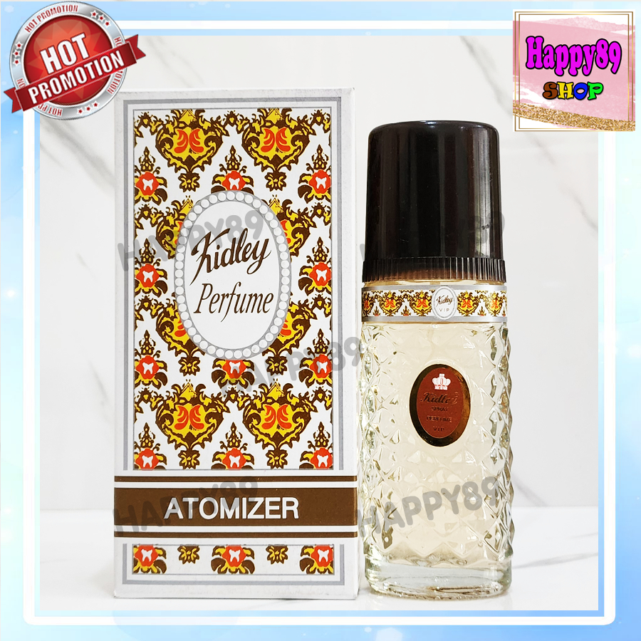 💥ส่งฟรี น้ำหอม มาดาม VIP Kidley Perfume Atomizer วิป คิดลี่ 5041 กล่องขาว ฝาน้ำตาล ขวดรี 75 CC.