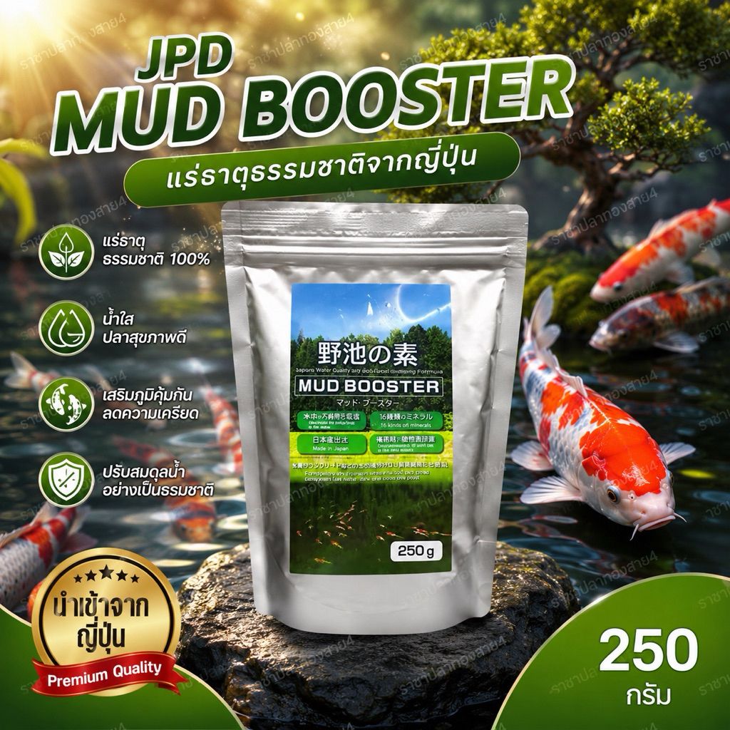 JPD MUD BOOSTER แร่ธาตุธรรมชาติจากญี่ปุ่น ขนาด 250 กรัม