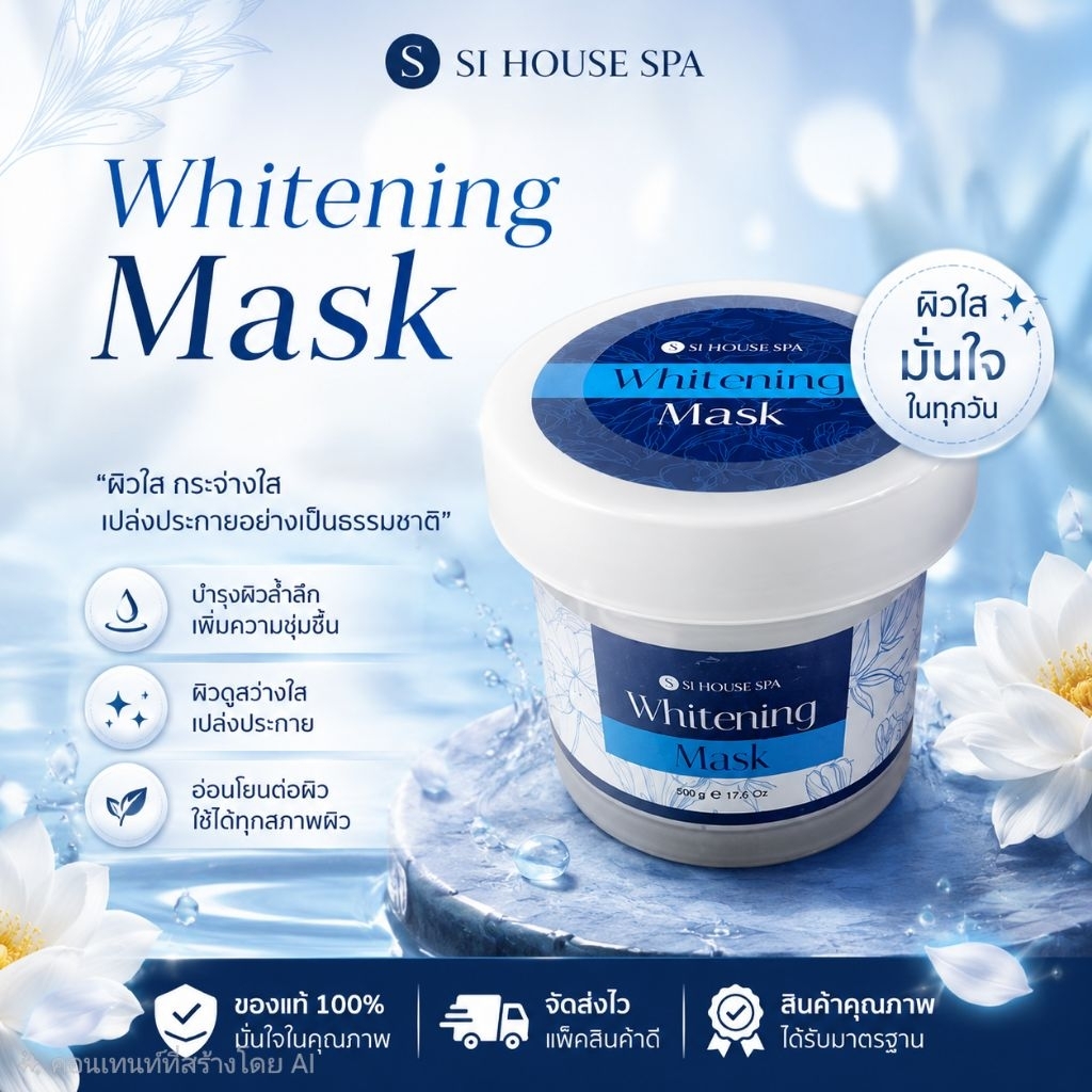 Si House Spa Whitening Mask/Cozy Cool 3 ตัวเลือก 2 ขนาด 200/500g. กลิ่นหอมละมุน พร้อมส่ง