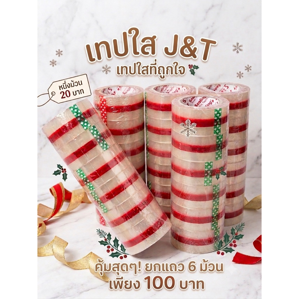 เทป J&T Express พร้อมส่ง‼️New ถูกสุด เทป J&T Express ของแท้ พร้อมส่ง