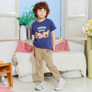 e'clat กางเกงเด็ก เสื้อผ้าเด็ก กางเกงขายาว เอวยางยืด ปลายขาจั๊ม ผ้าCotton ยืด เนื้อนิ่ม 9186-9187
