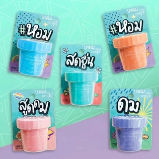 ยาดมแทนใจ รุ่นกระถาง กลิ่นยูคาลิปตัส มี 6 สี ฟ้า,ส้ม,เขียว,ชมพู,ม่วง,ดำ