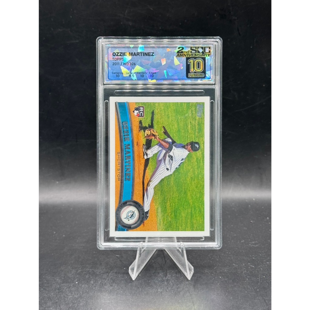 Ozzie Martinez 2011 Topps Rookie Card #326 [Graded SQC Precious 10] - Florida Marlins