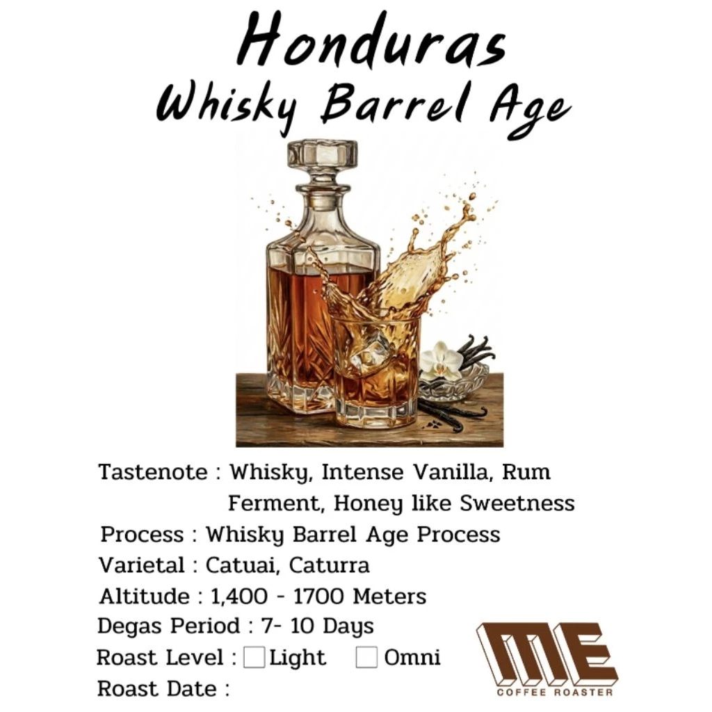 เมล็ดกาแฟ Honduras Whisky Barrel Age เด่นโทนวิสกี้ วานิลลา 🥃