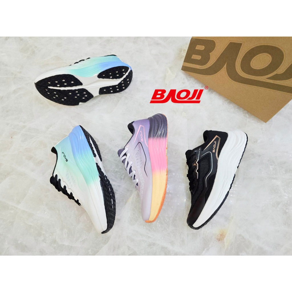 **BAOJI (บาโอจิ)** [ลิขสิทธิ์แบรนด์แท้] (BJW-1194) รองเท้าวิ่ง สามารถใส่ออกกำลังกายได้ *ผู้หญิง* ส้นสูง 4.2 เซน.