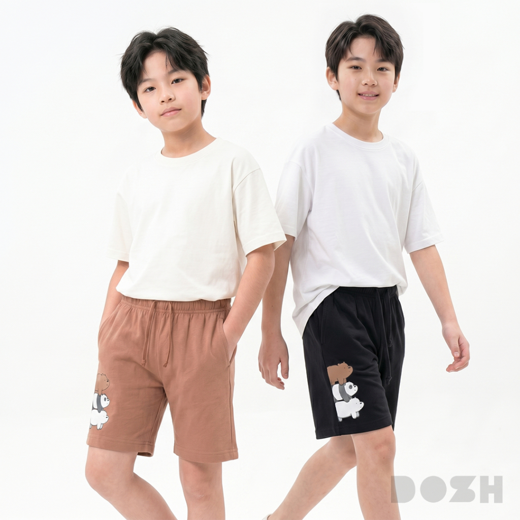 DOSH-UT BOY'S SHORTS WE BARE BEARS กางเกงขาสั้นเด็กชาย 2สี (ดำ-น้ำตาล) 1FLWBBS5006 (4-12)