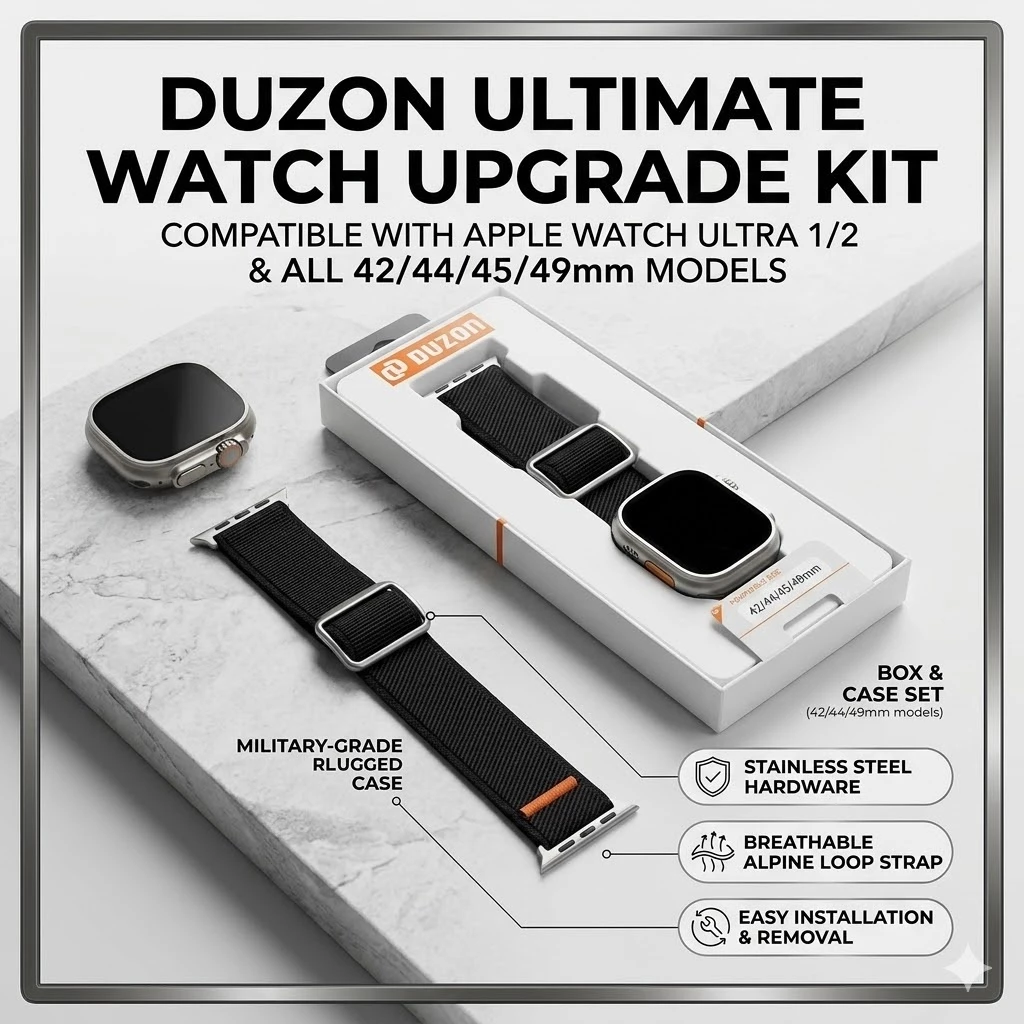 สายนาฬิกา DUZON SIZE 42 44 45 46 49 MM คุณภาพสูง ดีไซน์ทันสมัย จัดส่งจากประเทศไทย DM02