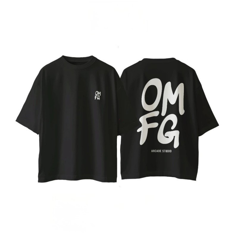 เสื้อยืดผู้ชาย พิมพ์ลายตัวอักษร แขนสั้น สไตล์ทันสมัยและลำลอง ทรงหลวมS-3XL