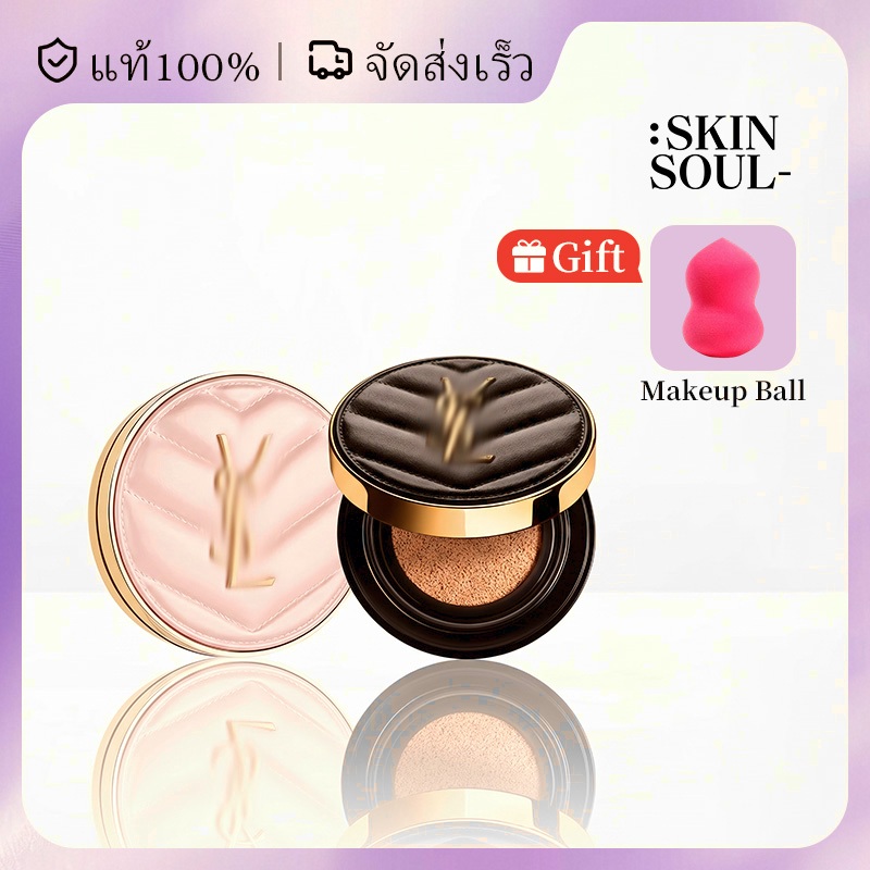 แท้ 💯 | พร้อมส่ง น้ำหอม  LE CUSHION ENCRE DE PEAU / TOUCHE ECLAT GLOW PACT CUSHION pink12g/black14g