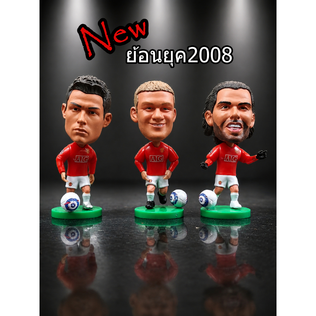 💥โมเดลแมนยู รูนี่ย์ เตเบซ CR7 ย้อนยุค2008 💥
