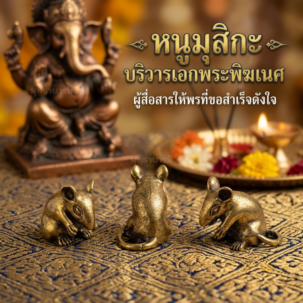 หนูมุสิกะ>หนูบริวารพระพิฆเนศ>หนูถวายพระพิฆเนศ>หนูทองเหลือง พร้อมส่งในราคาย่อมเยาว์ - พุทธาบารมี