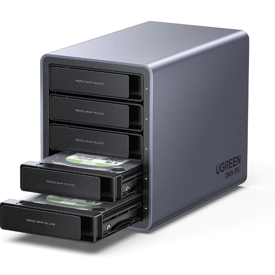 UGREEN (CM646) 5 Bay USB C RAID Hard Drive Enclosure for 3.5 2.5 Inch SSD HDD 15974