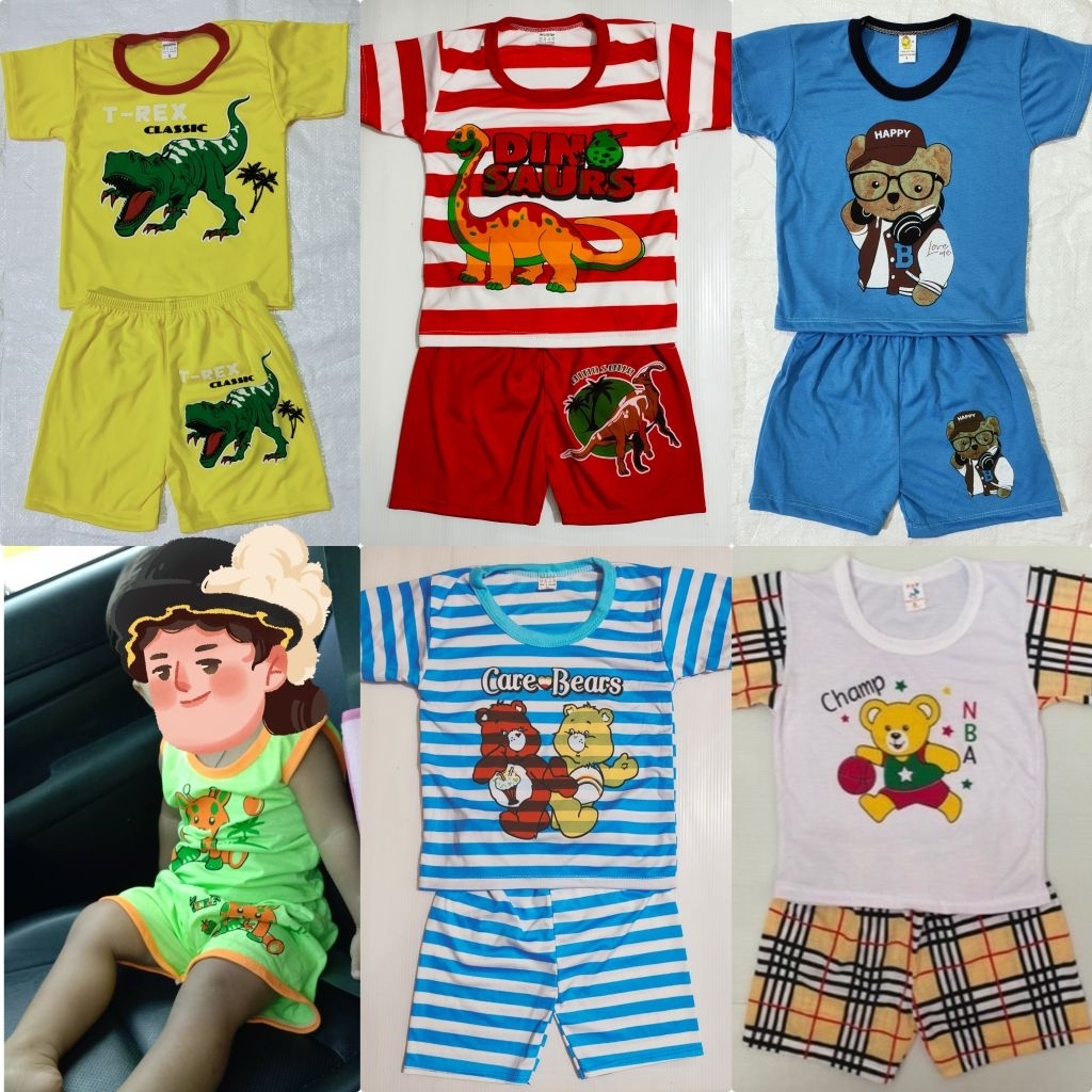 เสื้อผ้าเด็ก ชุดเด็ก เซต 2 ชิ้น เสื้อ+กางเกง ลายน่ารัก ผ้านิ่ม เบาสบาย พร้อมส่ง