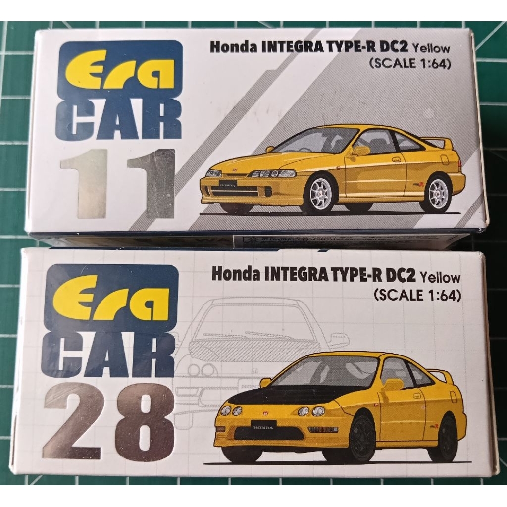 Era car Honda Integra Type-R DC2 Yellow #11 & #28