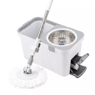 Spin Mop ชุดถังปั่นสแตนเลส ไม้ถูพื้น ไม้ม๊อบ ชุดถังปั่น ไม้ถูพื้นพร้อมชุดถังปั่น ชุดถังปั่นราคาถูก*SALE* น่ารักมาก