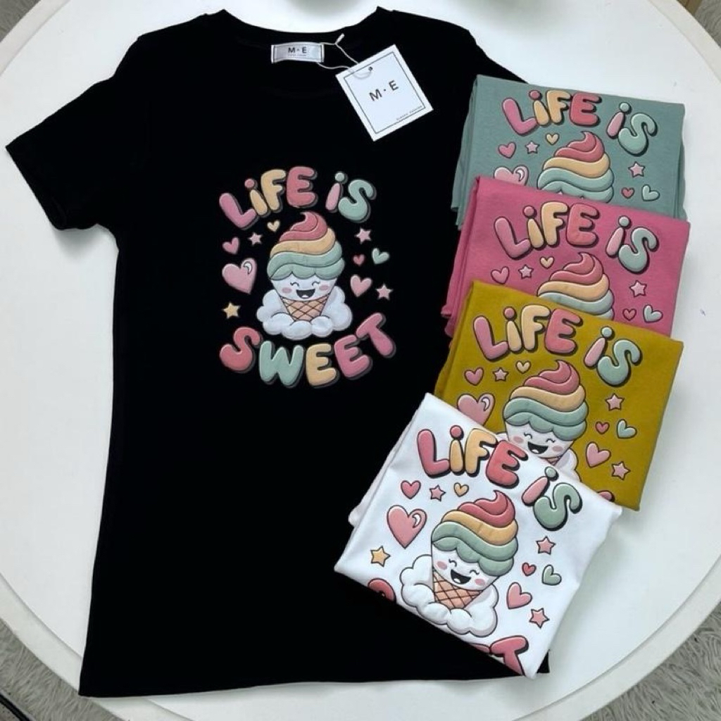 เสื้อยืดป้ายME ลาย ไอศกรีม