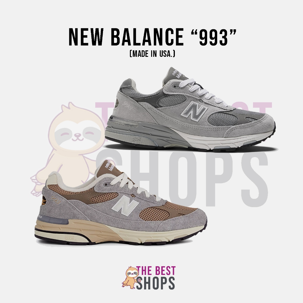 [สินค้าพร้อมส่ง] New Balance 993 Grey [MR993GL] / Shadow Grey with Driftwood [U993GG] Made In USA