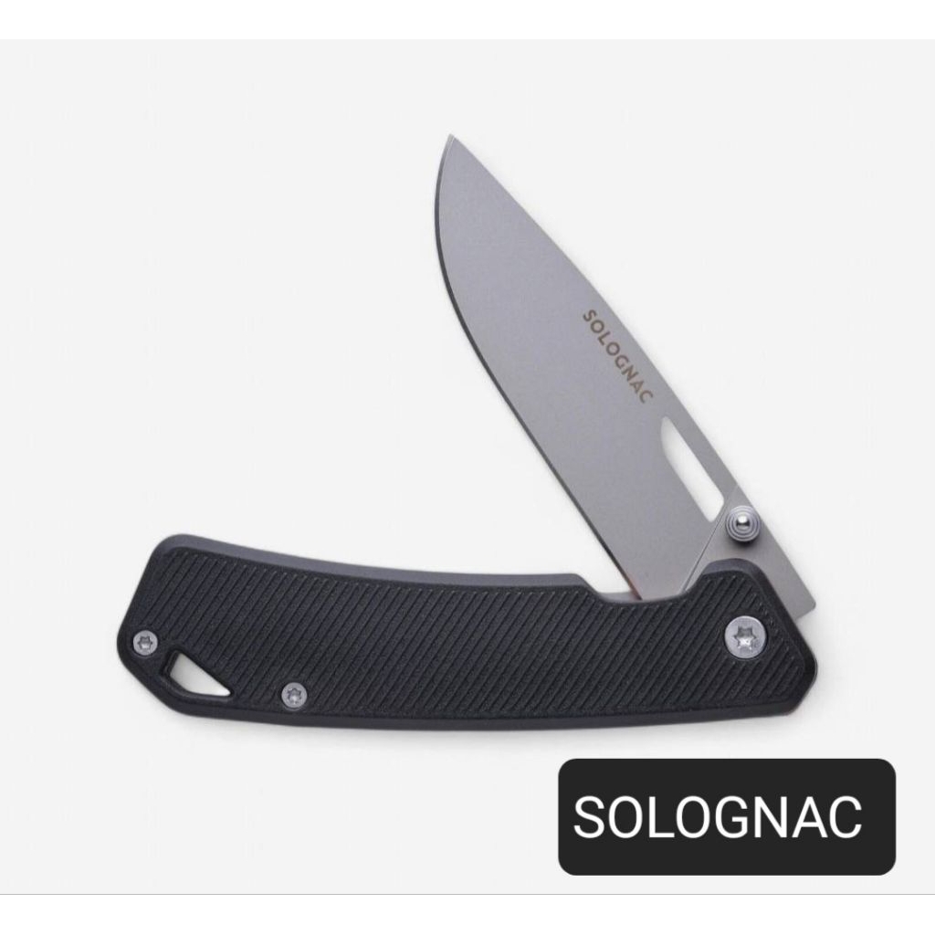SOLOGNACมีดพับรุ่น Axis 75 GRIP V2 7.5 cm. (สีดำ)