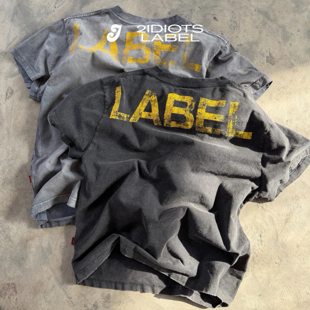 Brand : 2idiots.label 🇻🇳 VINTAGE WASHED TSHIRT (THUN WASHED UNISEX “LABEL” ) สินค้าพรีออเดอร์ ❤️