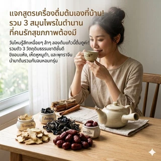ชาสมุนไพรต้ม#100กรัม#เห็ดหูหนู,พุทราจีน,ขิงแห้ง,หญ้าหวานแถมถุงต้มชา