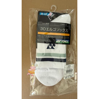 [ของแท้💯 พร้อมส่ง 🇯🇵] ถุงเท้า Yonex 3D Ergo Socks ข้อกลาง Made in Japan เกรดแข่งขัน นักกีฬาทีมชาติ